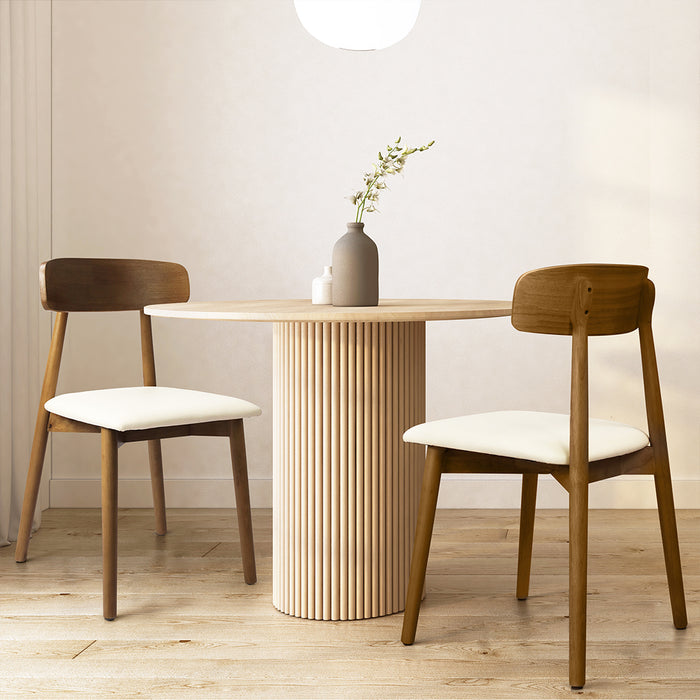 2X Dining Chairs Kitchen Chair Walnut