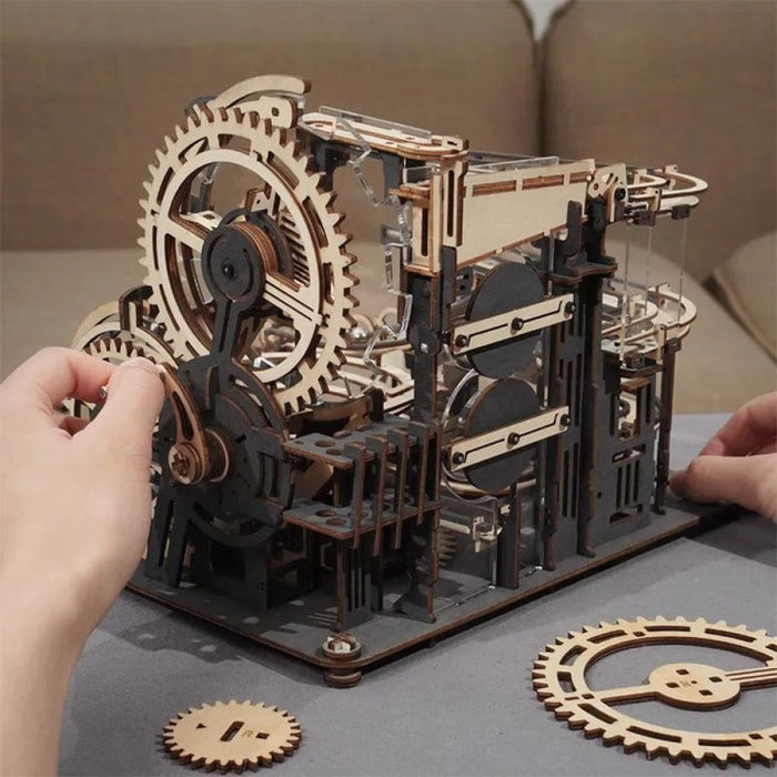 Marble Run Set 5 Kinds 3d Wooden Puzzle Diy Model Building