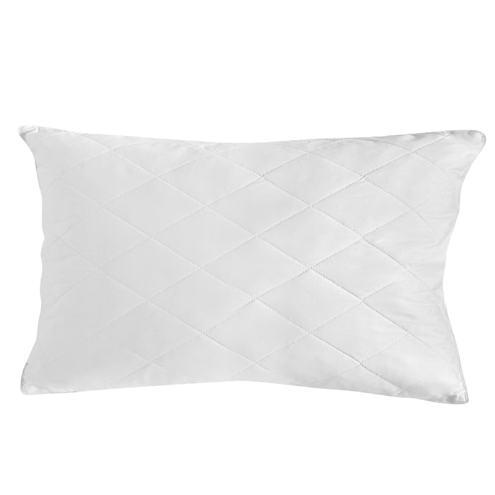 Luxury Bamboo Blend Quilted Pillow Twin Pack Extra Fill Support