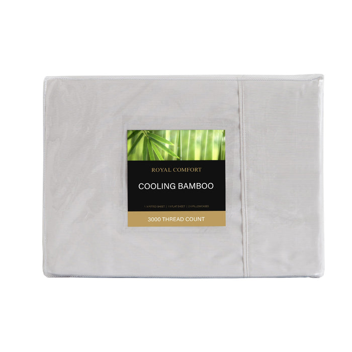 3000 Thread Count Bamboo Cooling Sheet Set - King - Mid Grey