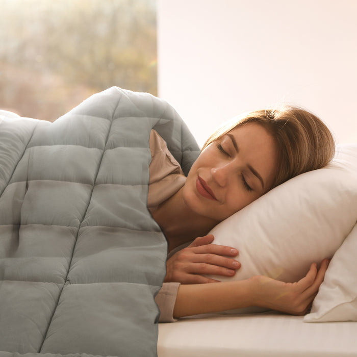 350Gsm Charcoal Bamboo Quilt Luxury Bedding Duvet All Seasons - Double - Charcoal