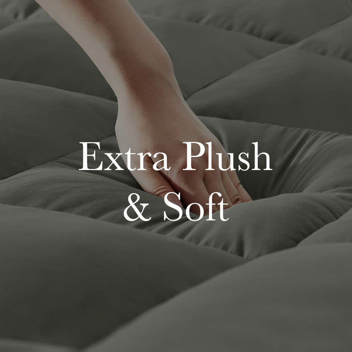 350Gsm Charcoal Bamboo Quilt Luxury Bedding Duvet All Seasons - Queen - Charcoal