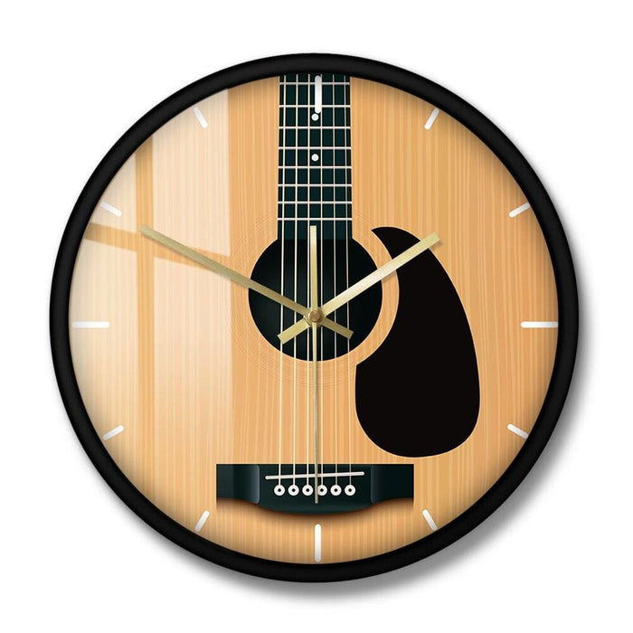 Acoustic Guitar Decorative Wall Clock Music Instrument