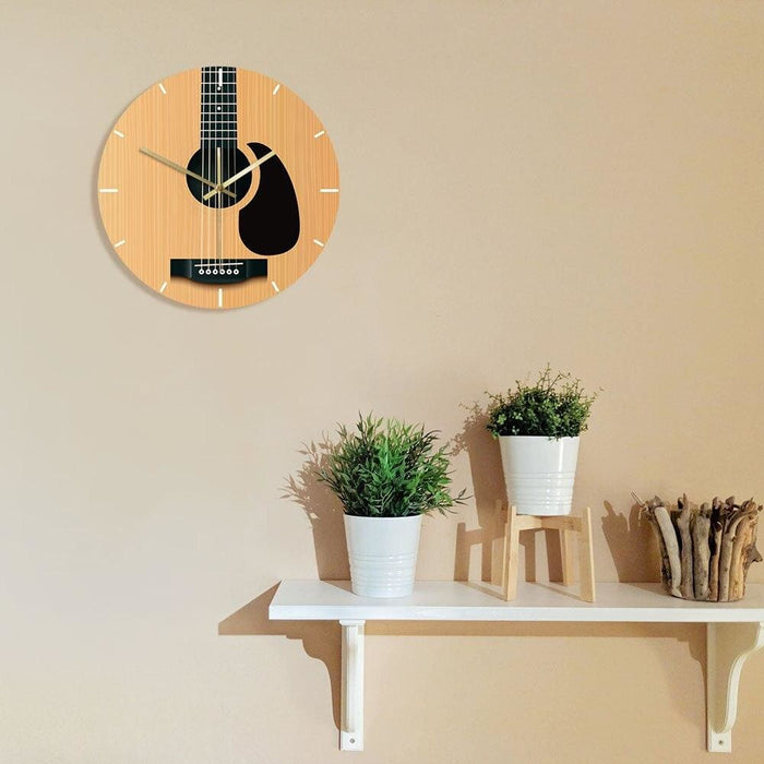 Acoustic Guitar Decorative Wall Clock Music Instrument
