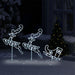 Acrylic Christmas Flying Reindeer&sleigh 260x21x87cm Cold