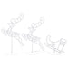 Acrylic Christmas Flying Reindeer&sleigh 260x21x87cm