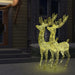 Xxl Acrylic Christmas Reindeers 250 Led 2 Pcs 180 Cm Warm