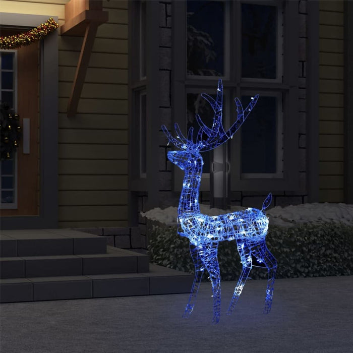 Acrylic Reindeer Christmas Decoration 140 Leds 128cm Blue