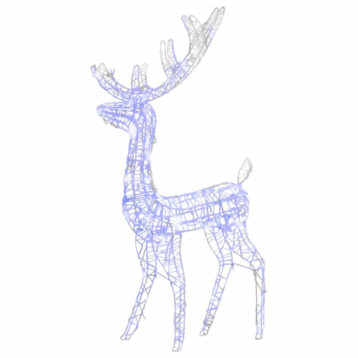 Acrylic Reindeer Christmas Decoration 140 Leds 128cm Blue