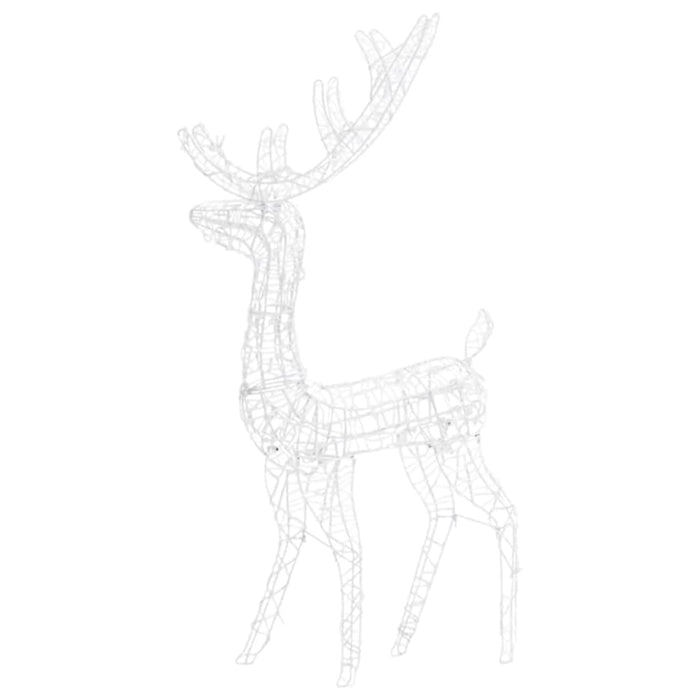Acrylic Reindeer Christmas Decoration 140 Leds 128cm Warm