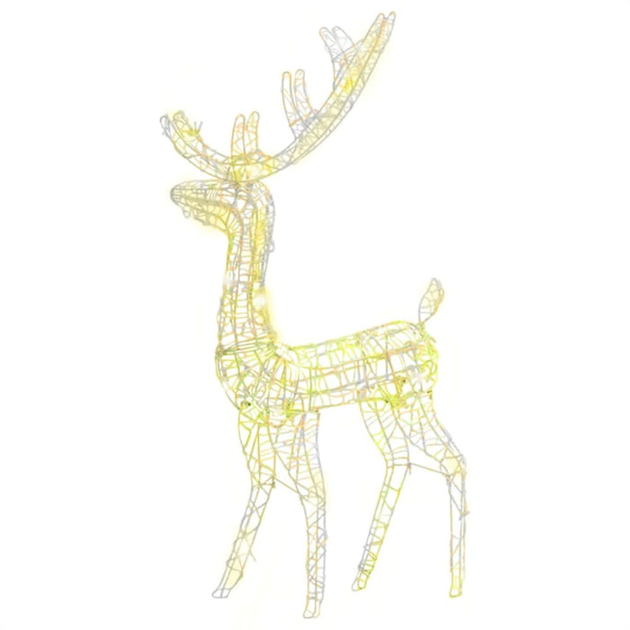 Acrylic Reindeer Christmas Decoration 140 Leds 128cm Warm