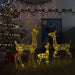 Acrylic Reindeer Family Christmas Decoration 300 Led Warm