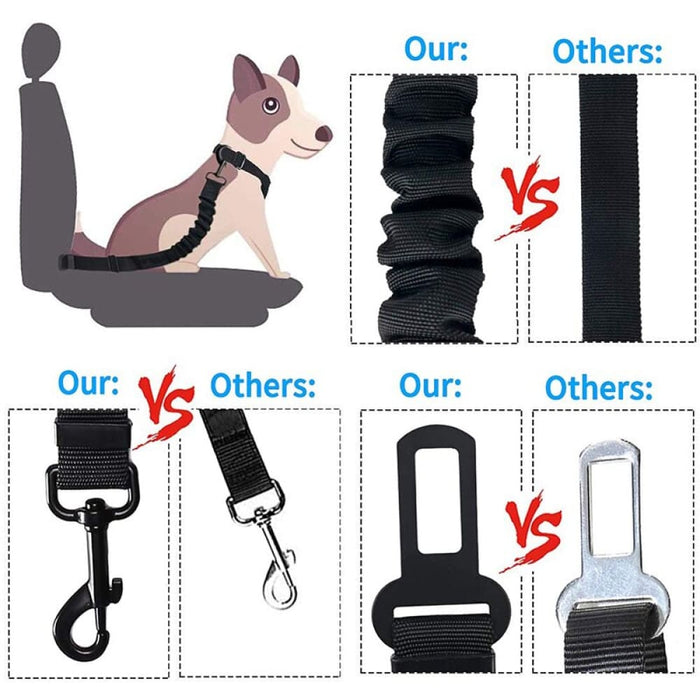 Adjustable Elastic Heavy Duty Dog Safety Car Seat Belt