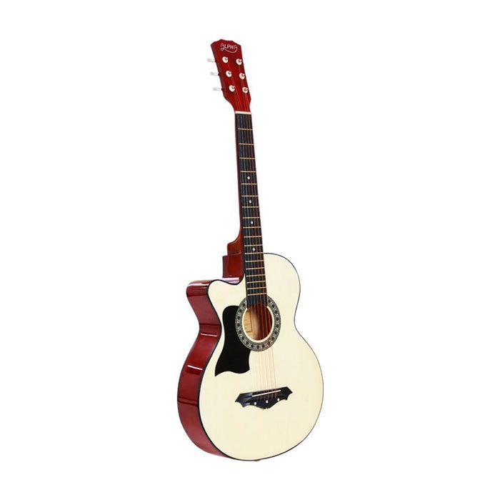 Alpha 38 Inch Wooden Acoustic Guitar Left Handed - Natural