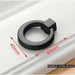 Aluminum Alloy Black Cabinet Handles American Style Solid