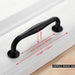 Aluminum Alloy Black Cabinet Handles American Style Solid