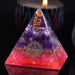 Amethyst Orgone Energy Pyramid With Crystal Point Orgonite