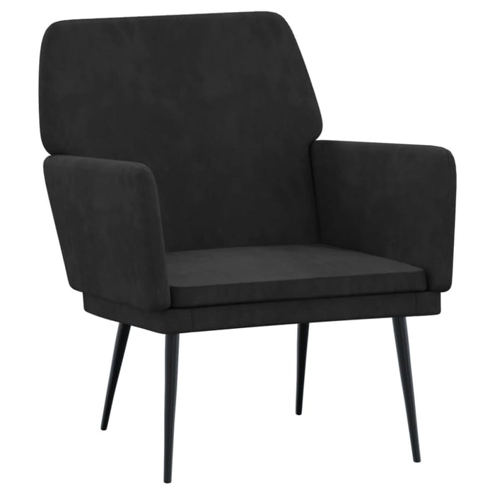 Armchair Black 62x79x79 Cm Velvet Tpotii
