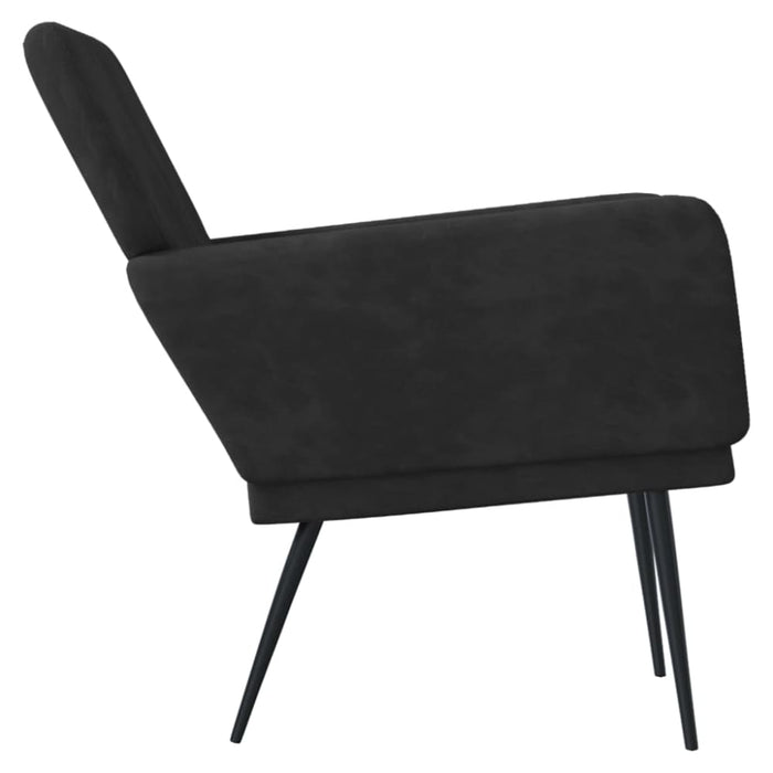 Armchair Black 62x79x79 Cm Velvet Tpotii