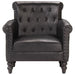 Armchair Black Real Goat Leather Xnnxnn
