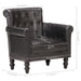 Armchair Black Real Goat Leather Xnnxnn