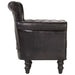 Armchair Black Real Goat Leather Xnnxnn