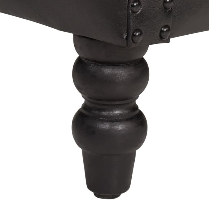 Armchair Black Real Goat Leather Xnnxnn