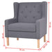 Armchair Grey Fabric Gl85555