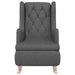 Armchair with Solid Rubber Wood Rocking Legs Dark Grey