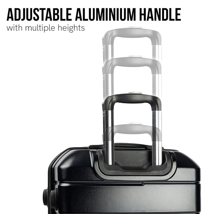 Artemis 20in Hard Shell Suitcase Abs + pc Jet Black