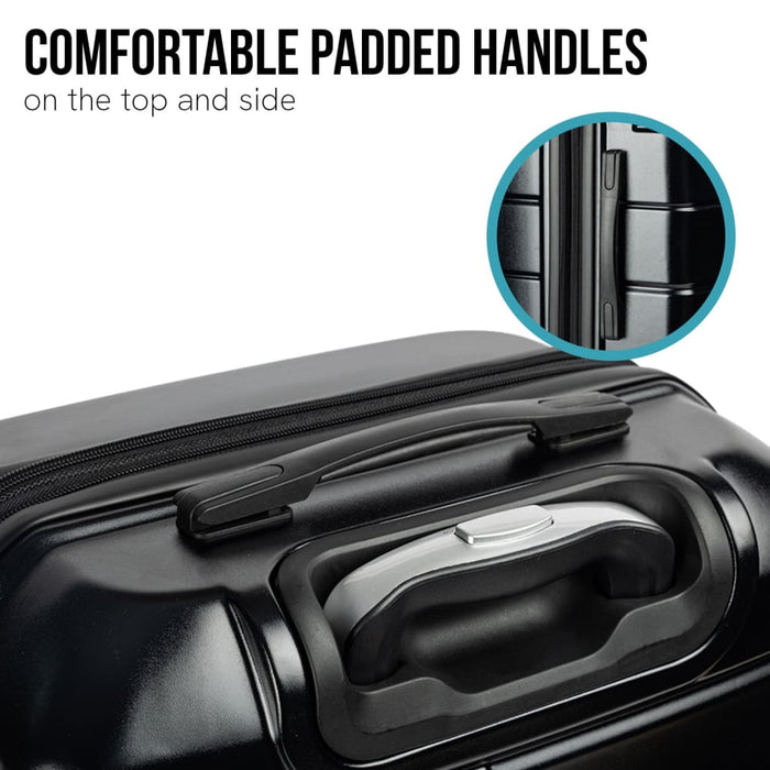 Artemis 20in Hard Shell Suitcase Abs + pc Jet Black