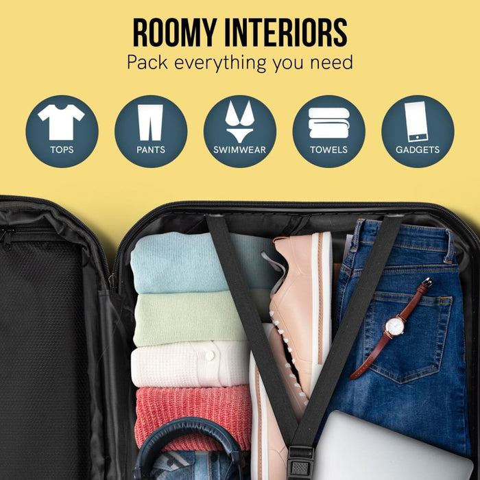 Artemis 28in Hard Shell Suitcase Abs + pc Jet Black