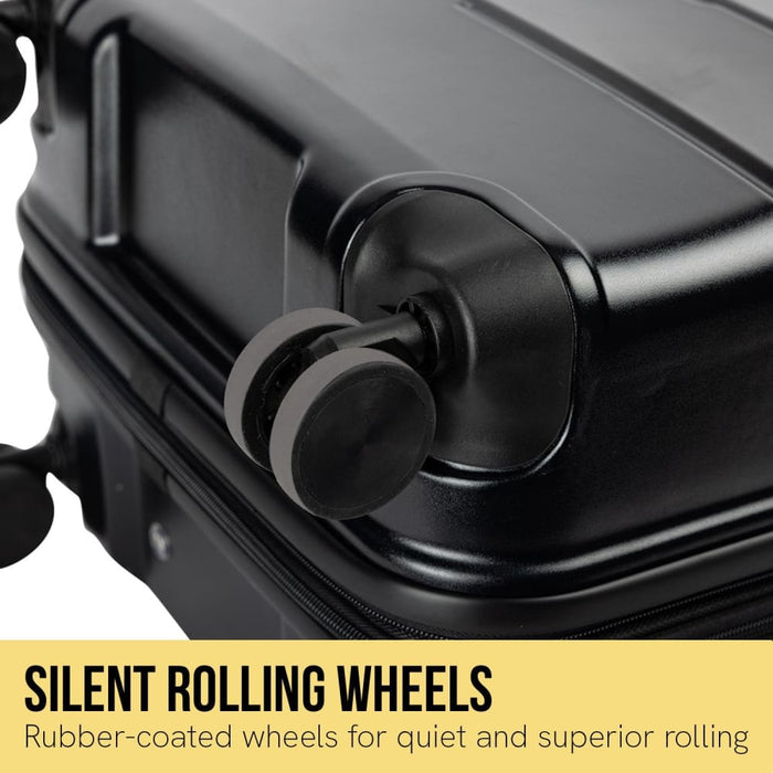 Artemis 28in Hard Shell Suitcase Abs + pc Jet Black
