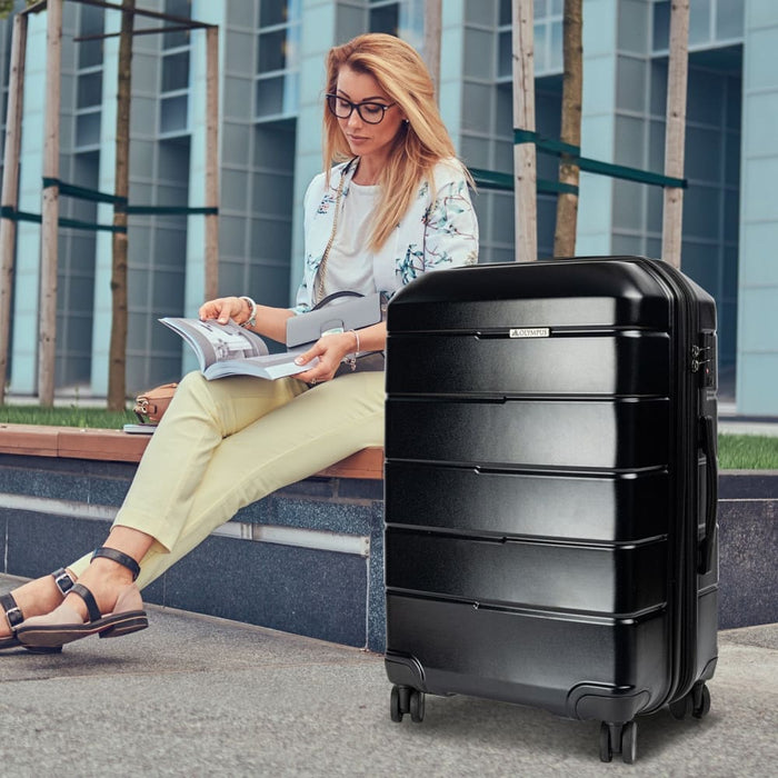 Artemis 28in Hard Shell Suitcase Abs + pc Jet Black