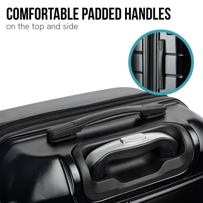 Artemis 28in Hard Shell Suitcase Abs + pc Jet Black
