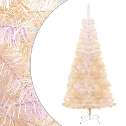 Artificial Christmas Tree with Iridescent Tips White 210 Cm
