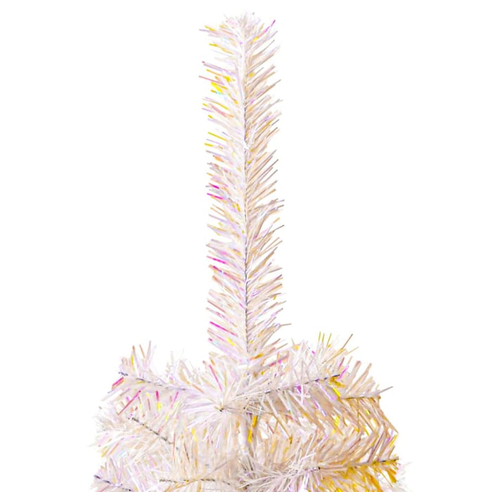 Artificial Christmas Tree with Iridescent Tips White 210 Cm
