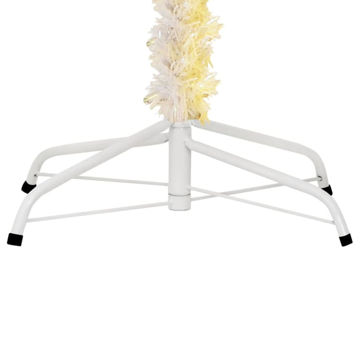Artificial Christmas Tree with Iridescent Tips White 210 Cm