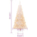Artificial Christmas Tree with Iridescent Tips White 240 Cm