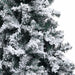 Artificial Christmas Tree Leds&ball Set&flocked Snow Green