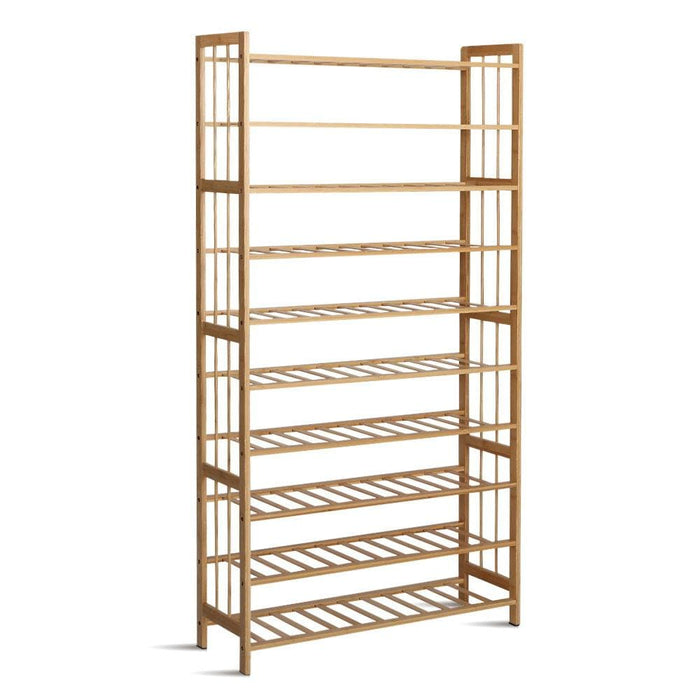 Artiss 10 - tier Bamboo Shoe Rack Wooden Shelf Stand