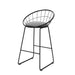 Artiss Set of 2 Bar Stools Steel Fabric - Grey and Black