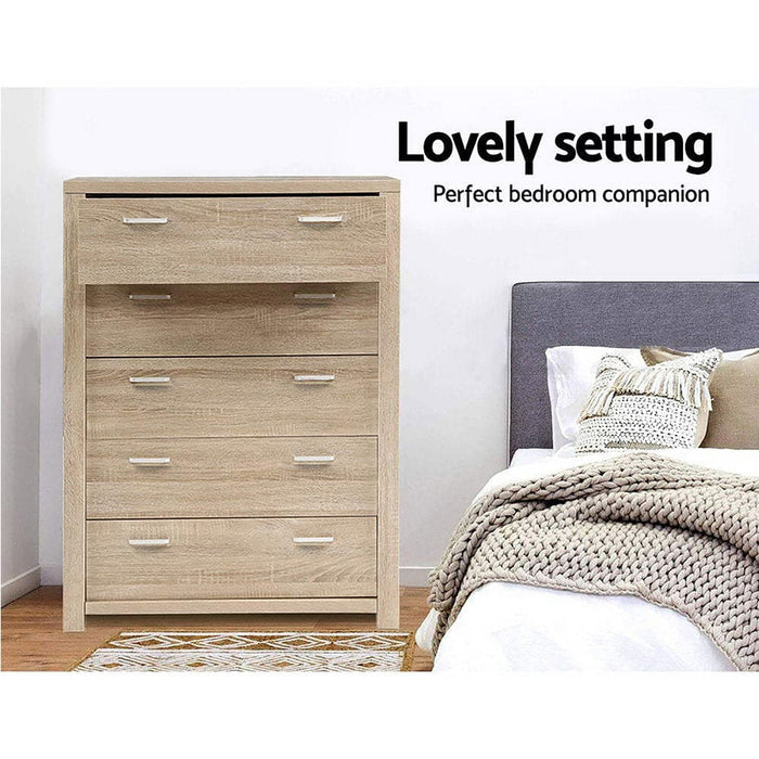 Artiss 5 Chest of Drawers Tallboy Dresser Table Bedroom
