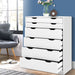 Artiss 6 Chest of Drawers Tallboy Cabinet Storage Dresser