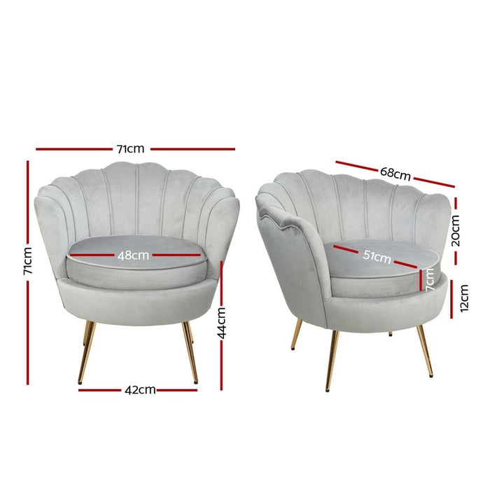 Artiss Armchair Lounge Chair Accent Armchairs Retro Single