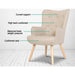 Artiss Armchair Lounge Chair Fabric Sofa Accent Chairs