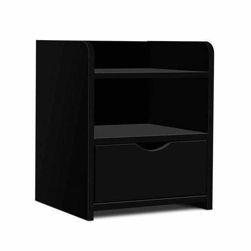 Goslash Picks Artiss Bedside Table Drawer - Black