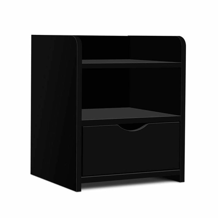 Goslash Picks Artiss Bedside Table Drawer - Black