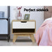 Artiss Bedside Table Drawer Nightstand Shelf Cabinet