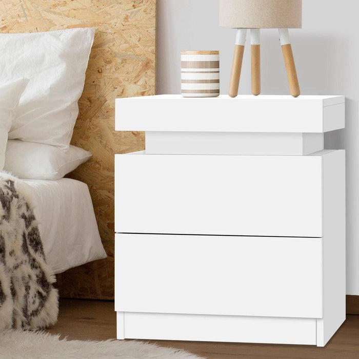 Artiss Bedside Tables 2 Drawers Side Table Storage